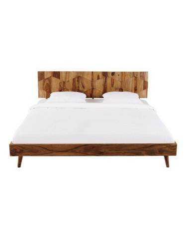Lit 180x200 vintage en bois de sheesham massif