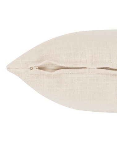 Housse de coussin en coton tramé beige 40x40