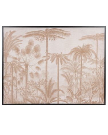 Toile imprimé jungle beige 82x62