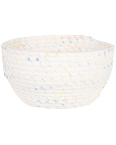 Panier de rangement en coton multicolore