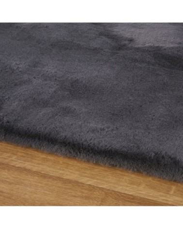 Tapis imitation fourrure gris anthracite 160x230