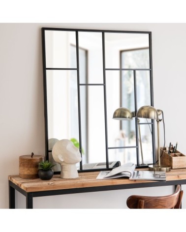 Miroir en métal noir 76x90