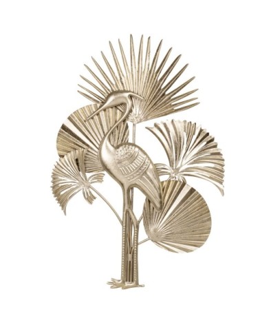 Déco murale oiseau et feuilles de palmier 49x70