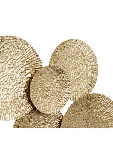 Déco murale ronds en métal doré 71x65
