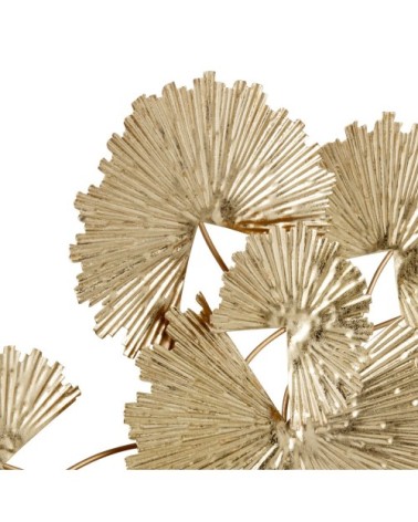 Déco murale en métal doré 75x48