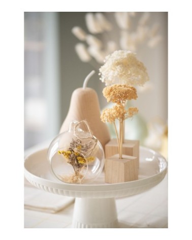 Statuette poire en bois de hêtre H17