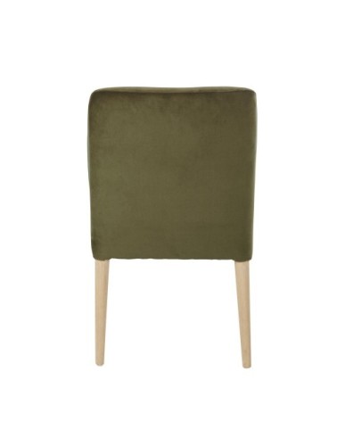Chaise en velours vert