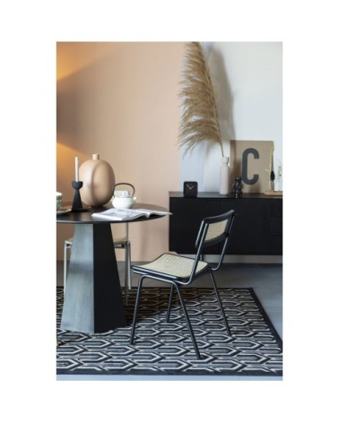 Lot de 2 chaises en cannage noir