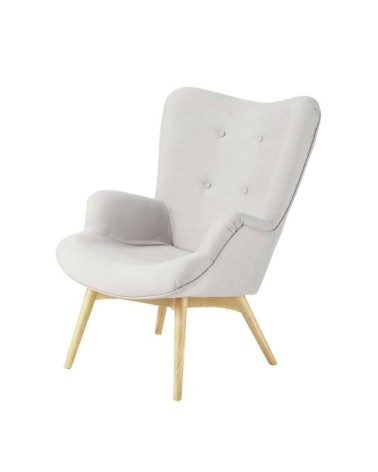 Fauteuil style scandinave gris clair