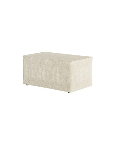 Pouf en tissu texturé 3d - beige