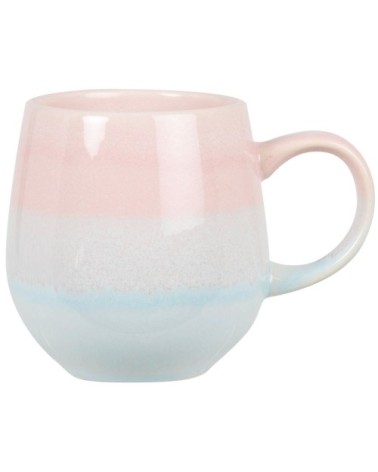 Mug en grès rose et bleu