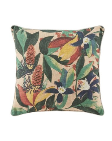 Coussin imprimé tropical multicolore 45x45
