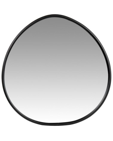 Miroir organique en métal noir 24x24