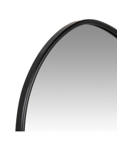 Miroir organique en métal noir 24x24