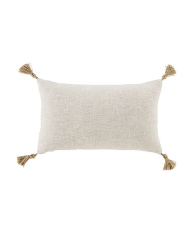 Coussin imprimé tropical écru et multicolore 30x50