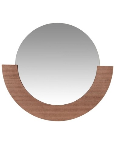 Miroir en bois de peuplier marron 42x37