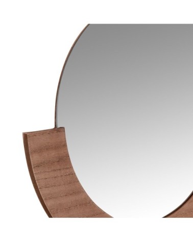 Miroir en bois de peuplier marron 42x37