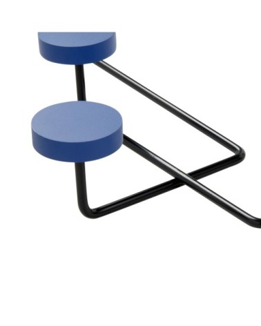 Patère 6 crochets bleue et noire