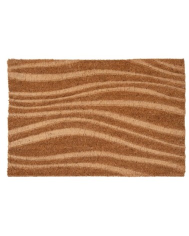 Paillasson en fibre de coco à motifs beiges et marrons 40x60