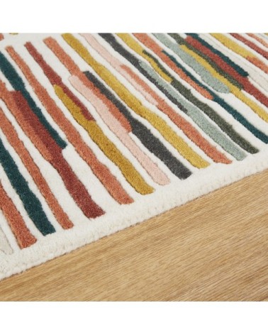 Tapis en laine et coton tuftés à motifs multicolores 160x230