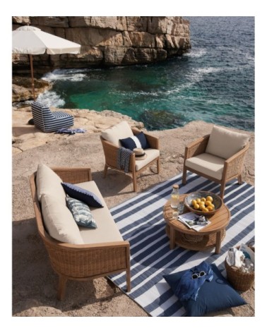 Coussin bleu marine 60x60