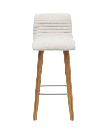 Tabouret de bar scandinave écru et chêne