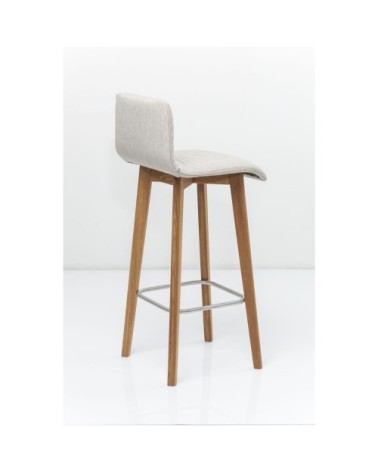 Tabouret de bar scandinave écru et chêne