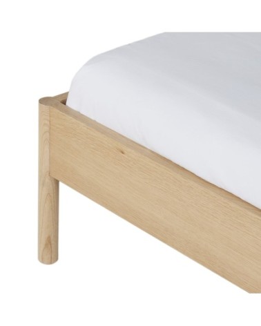 Lit avec sommier à lattes beige 180x200