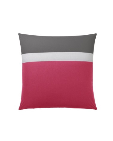 Taie d'oreiller bicolore en coton  63 x 63