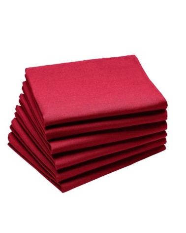 Serviette de table en Coton Rouge 45x45 cm cm
