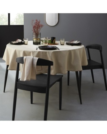 Nappe en coton traitee teflon sable 180 x 300
