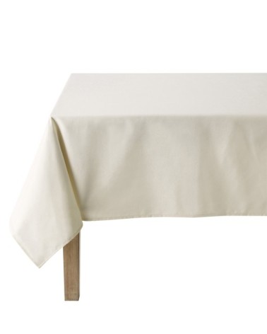 Nappe en coton traitee teflon creme 160 x 240