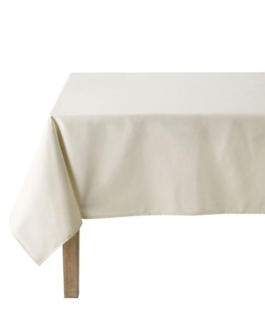 Nappe en coton traitee teflon creme 180 x 180