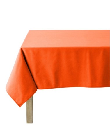 Nappe en coton traitee teflon  mandarine 180 x 180