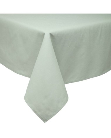 Nappe en coton traitee teflon vert sauge 180x180