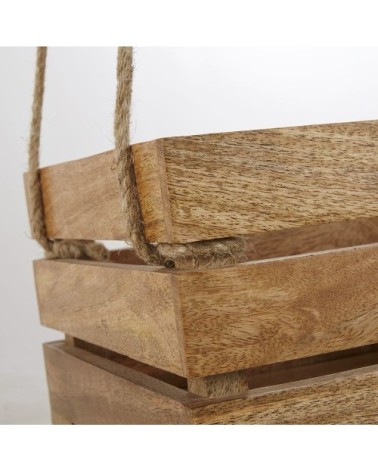 Cagettes suspendues en bois de manguier (x2)