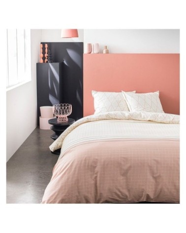 Parure de lit coton 2 personnes imprimé graphique SUNSHINE