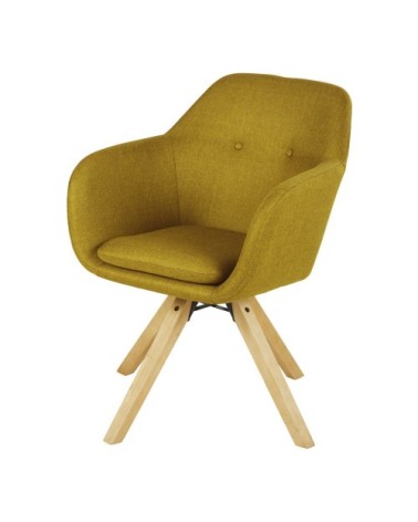 Fauteuil de bureau jaune olive