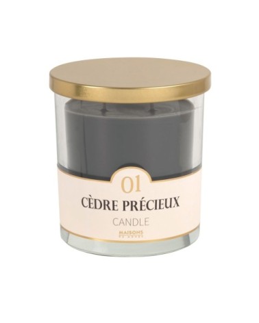 Bougie parfumée gris foncé en verre H11, 400g