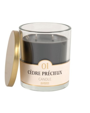 Bougie parfumée gris foncé en verre H11, 400g