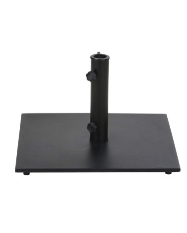 Pied de parasol carré en acier noir 25 kg