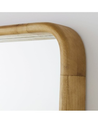Miroir en bois de manguier beige et marron 76x165