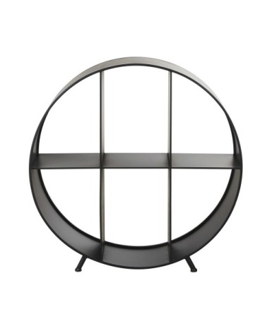 Porte bûche sur pied en métal noir