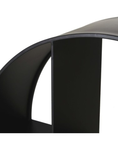 Porte bûche sur pied en métal noir