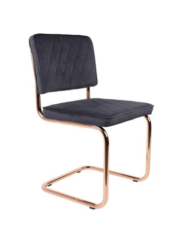 Chaise en tissu gris anthracite