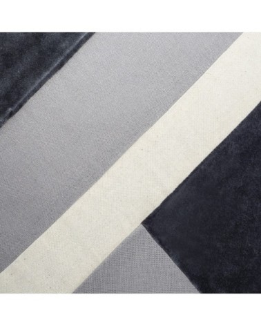 Coussin déhoussable esprit graphique coton gris 40 x 40