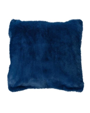 Housse de coussin en imitation fourrure polyester minuit 45 x 45