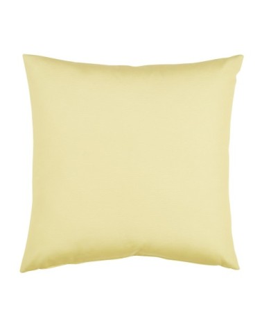 Coussin imprimé palmier bleu vert, écru et jaune 45x45