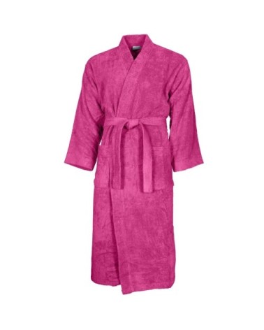 Peignoir col kimono en coton  Rose Indien L