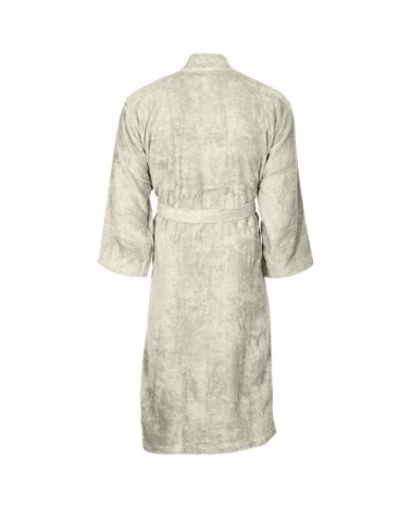 Peignoir col kimono en coton  Ecru XL